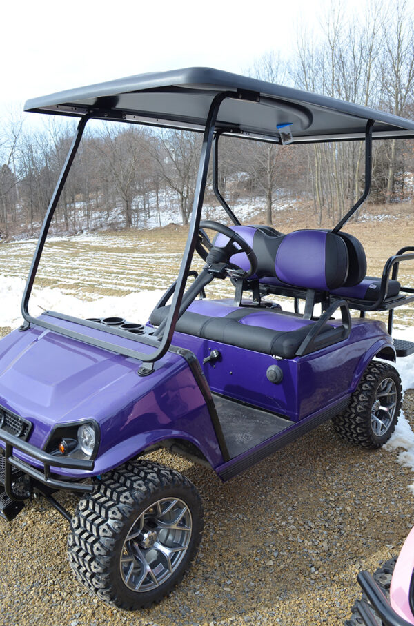 Custom Purple Golf Cart - Image 2