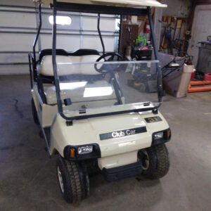 2002 white club cart gas golf cart