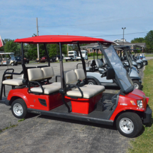 Tomberlin E-Merge Red Golf Cart- 6 Passenger limo cart