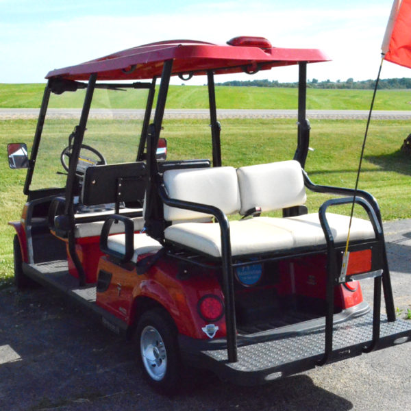Tomberlin E-Merge Red Golf Cart- 6 Passenger limo cart - Image 2